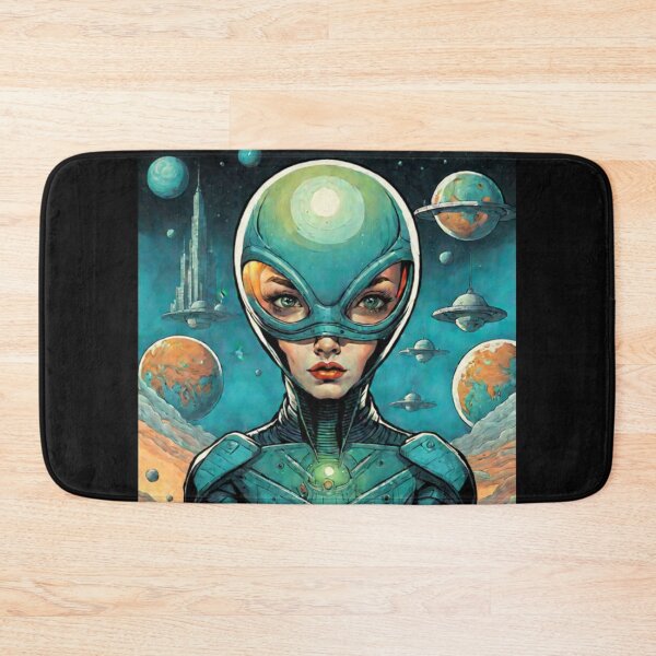 Item preview, Retro Design Space Alien Woman Art  designed and sold by Planetporridge.