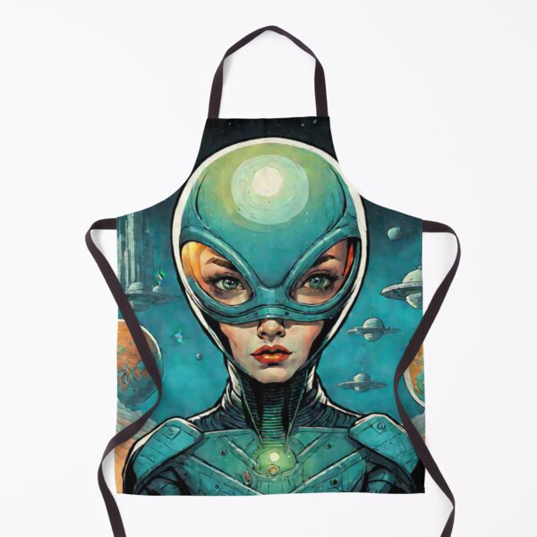 Item preview, Retro Design Space Alien Woman Art  designed and sold by Planetporridge.