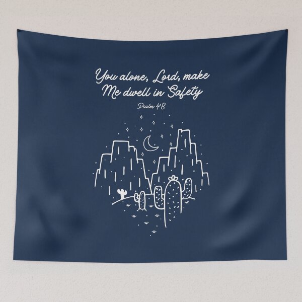 Item preview, You Alone, Lord, Make Me Dwell In Safety | Psalm 4:8 | Christian Gifts designed and sold by Meredibbs.