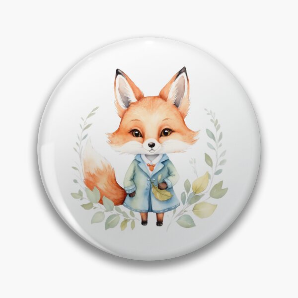 Artikelvorschau, Bezaubernder Aquarell-Fuchs-Charakter entworfen und verkauft von Victoria Riabov.