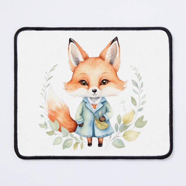 Item preview, Adorable Watercolor Fox Character designed and sold by Victoria Riabov.