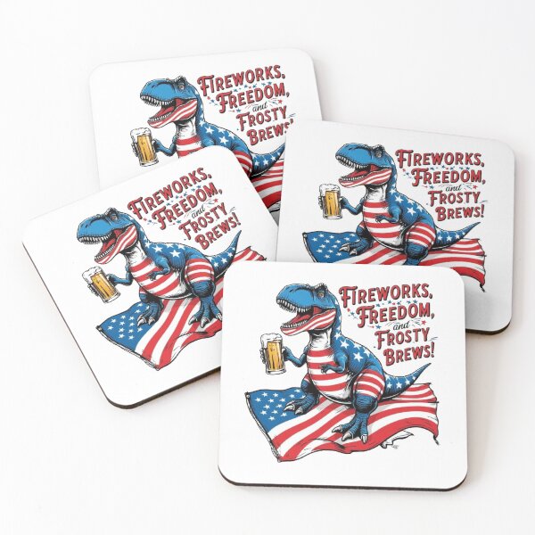Item preview, Patriotic T-Rex: Fireworks, Freedom, and Frosty Brews! designed and sold by goshoppa.