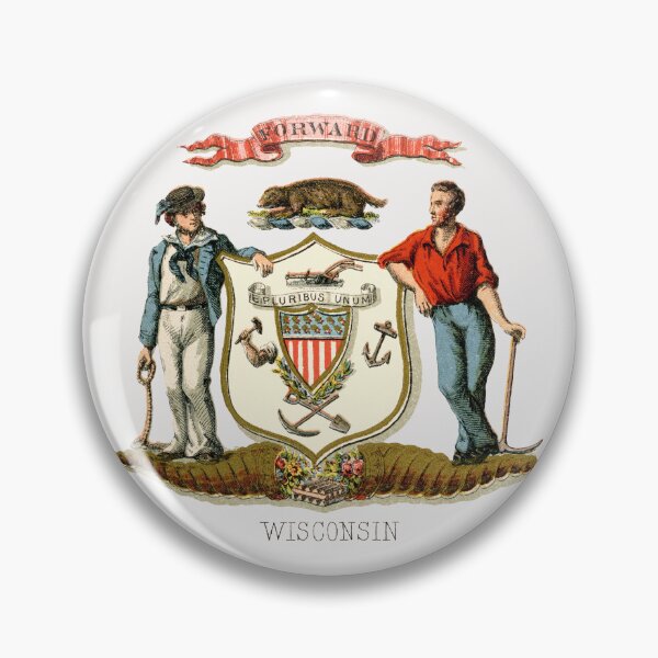 Item preview, 1876 Wisconsin Coat of Arms designed and sold by historicimage.