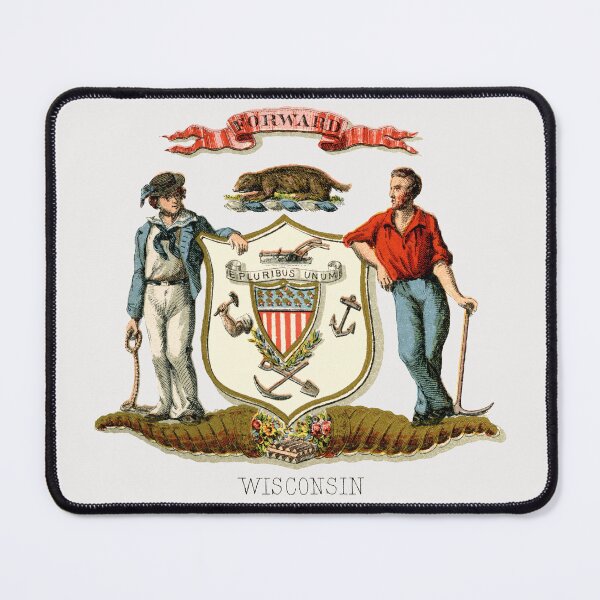 Item preview, 1876 Wisconsin Coat of Arms designed and sold by historicimage.