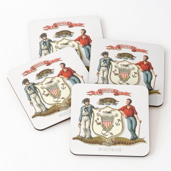 Item preview, 1876 Wisconsin Coat of Arms designed and sold by historicimage.