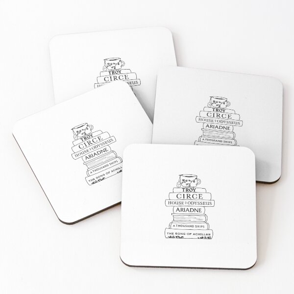Item preview, Mythology book stack (black and white) designed and sold by bookloversclub.