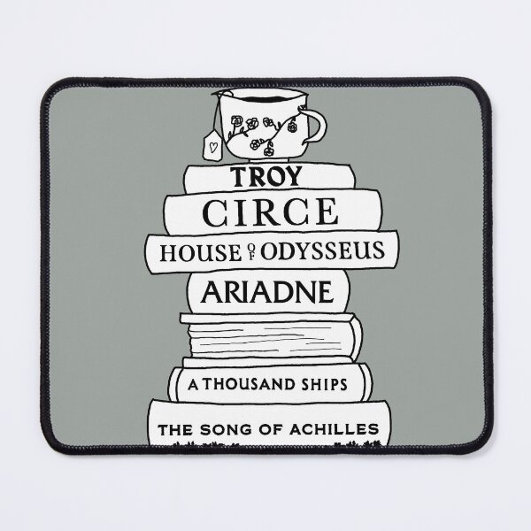 Item preview, Mythology book stack (black and white) designed and sold by bookloversclub.
