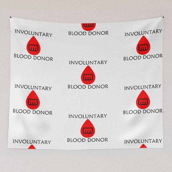 Item preview, Embrace the Irony: 'Involuntary Blood Donor' Gear – Because Sarcasm is the Best Medicine designed and sold by Ignorant-Artist.