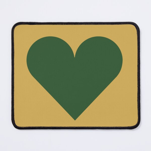 Item preview, Single PINE GREEN LOVE HEART on a GOLD Background designed and sold by RachelMacht.