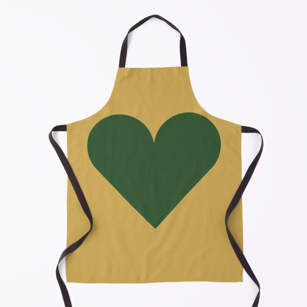 Item preview, Single PINE GREEN LOVE HEART on a GOLD Background designed and sold by RachelMacht.