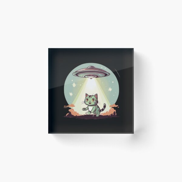 Item preview, UFO abducting a Cat designed and sold by Planetporridge.