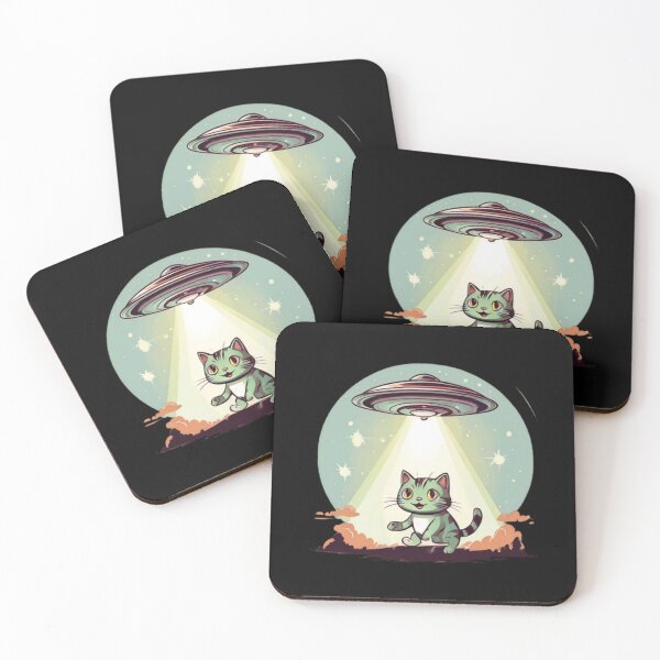 Item preview, UFO abducting a Cat designed and sold by Planetporridge.