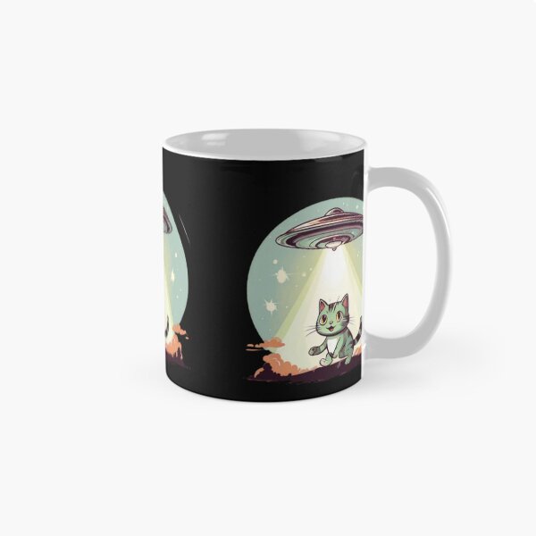 Item preview, UFO abducting a Cat designed and sold by Planetporridge.