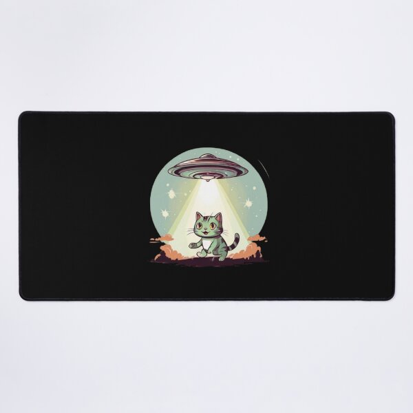 Item preview, UFO abducting a Cat designed and sold by Planetporridge.