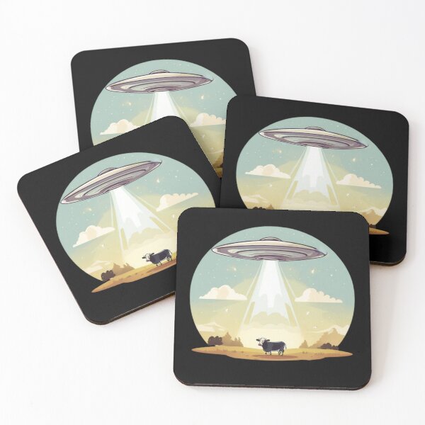 Item preview, UFO abducting a Cow designed and sold by Planetporridge.