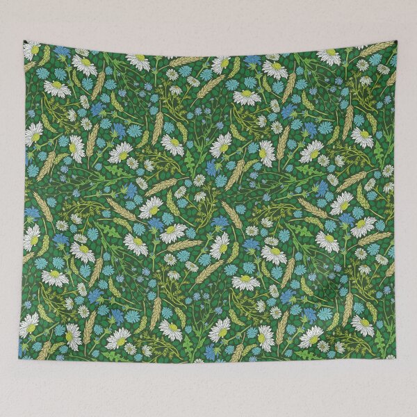 Item preview, Chamomile and blue chicory among herbs and wheat designed and sold by Pinata.