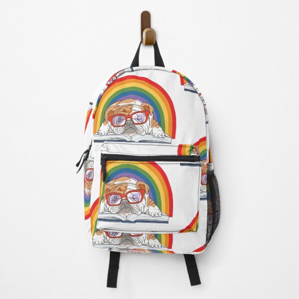 Item preview, English Bulldog Back To School Book Lover Teachers Pet Rainbow designed and sold by Nosek1ng.