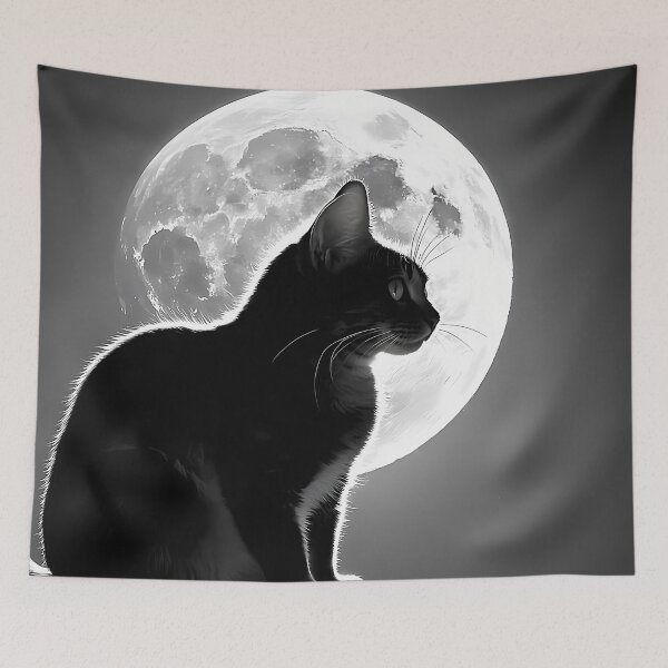 Item preview, Cat And Moon designed and sold by SeamPix.