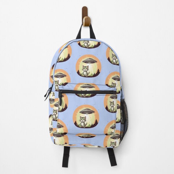 Item preview, UFO abducting a Cat Art designed and sold by Planetporridge.