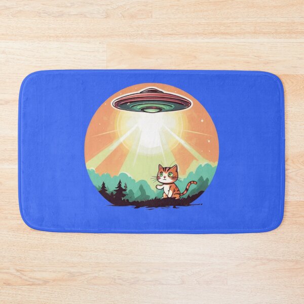 Item preview, UFO abducting a Cat Design designed and sold by Planetporridge.