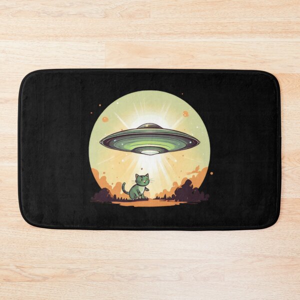Item preview, Funny UFO abducting a Cat designed and sold by Planetporridge.