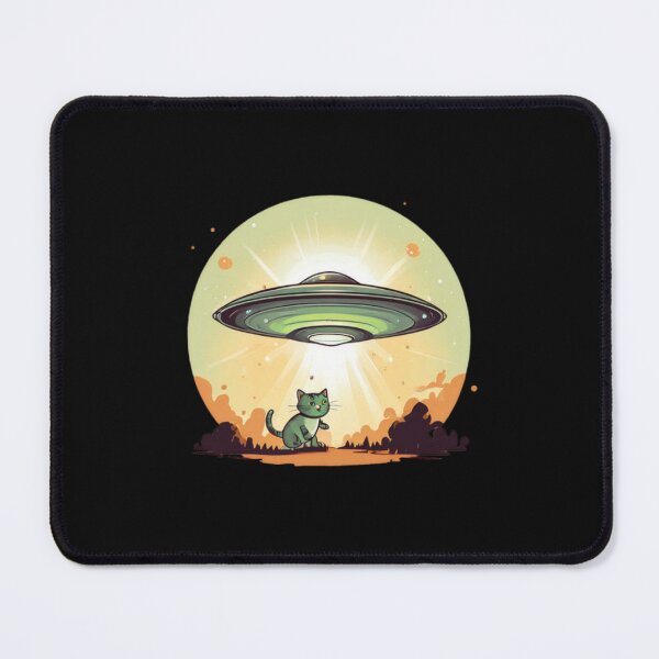 Item preview, Funny UFO abducting a Cat designed and sold by Planetporridge.