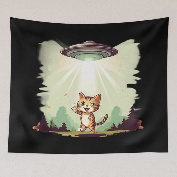 Item preview, UAP abducting a Cat designed and sold by Planetporridge.