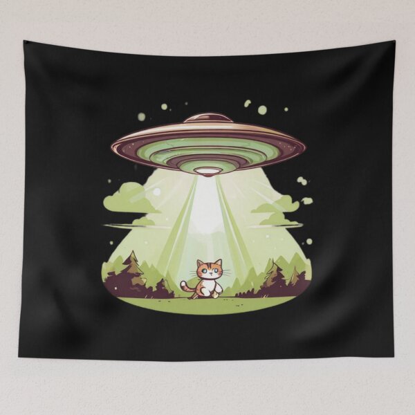 Item preview, Aliens abducting a Cat designed and sold by Planetporridge.