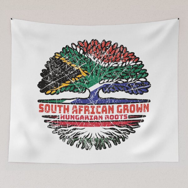 Item preview, Hungary Hungarian South African South Africa Tree Roots Flag designed and sold by FlagX.