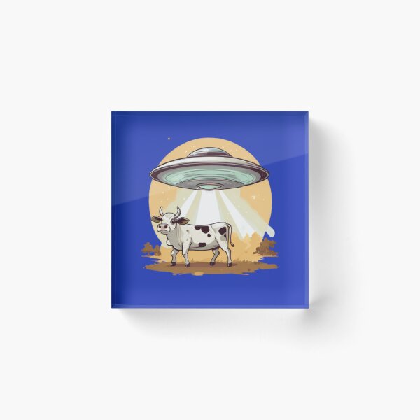 Item preview, UFO abducting a Cow Art designed and sold by Planetporridge.