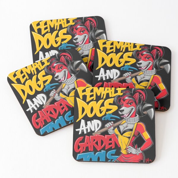 Item preview, Fierce Female Dog with Garden Tools - Bold Cartoon Art designed and sold by Viviglow.