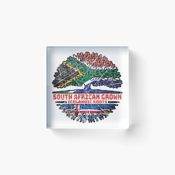 Item preview, Iceland Icelandic South African South Africa Tree Roots Flag designed and sold by FlagX.