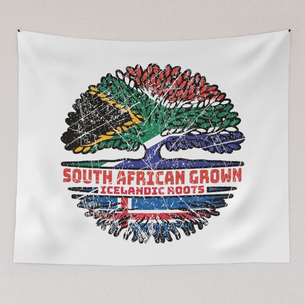Item preview, Iceland Icelandic South African South Africa Tree Roots Flag designed and sold by FlagX.