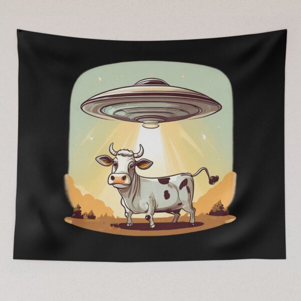 Item preview, Aliens abducting a Cow designed and sold by Planetporridge.