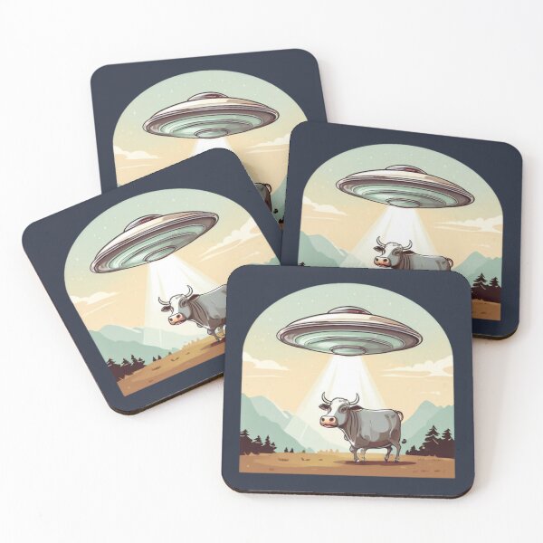 Item preview, UAP abducting a Cow designed and sold by Planetporridge.