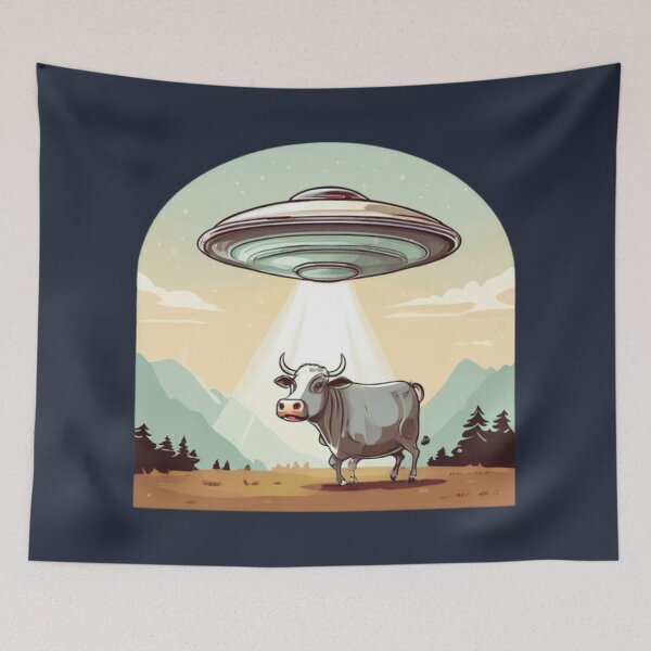 Item preview, UAP abducting a Cow designed and sold by Planetporridge.