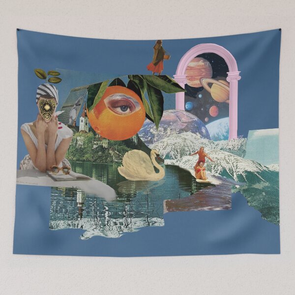 Item preview, 'Meet Your Maker' Vintage Cut Out Collage ft. Eye, Swan, Space + Ancient Archway designed and sold by Venus-in-Virgo.