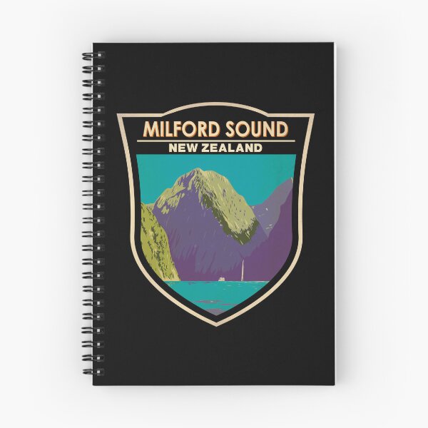 Item preview, Milford Sound New Zealand Travel Art Badge designed and sold by KrisSidDesigns.