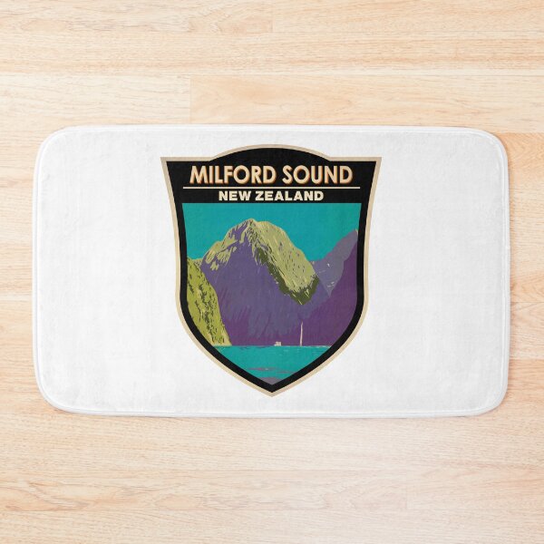 Item preview, Milford Sound New Zealand Travel Art Badge designed and sold by KrisSidDesigns.