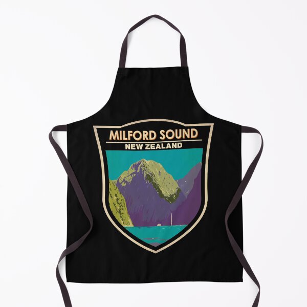 Item preview, Milford Sound New Zealand Travel Art Badge designed and sold by KrisSidDesigns.