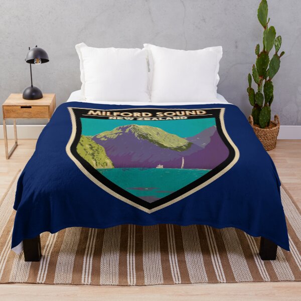 Item preview, Milford Sound New Zealand Travel Art Badge designed and sold by KrisSidDesigns.