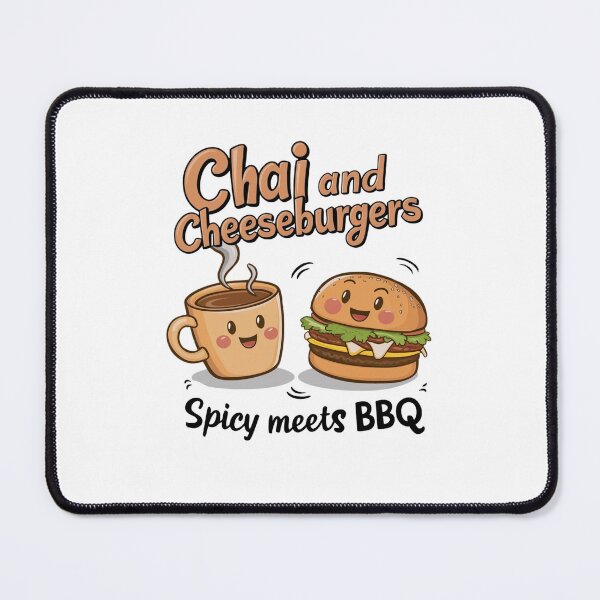 Item preview, Chai and Cheeseburgers: Spicy Meets BBQ Indian American designed and sold by BunBuntheDog-.