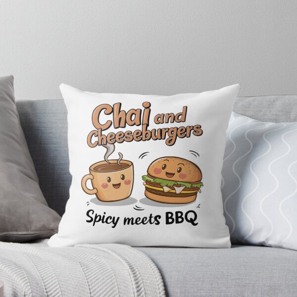 Item preview, Chai and Cheeseburgers: Spicy Meets BBQ Indian American designed and sold by BunBuntheDog-.