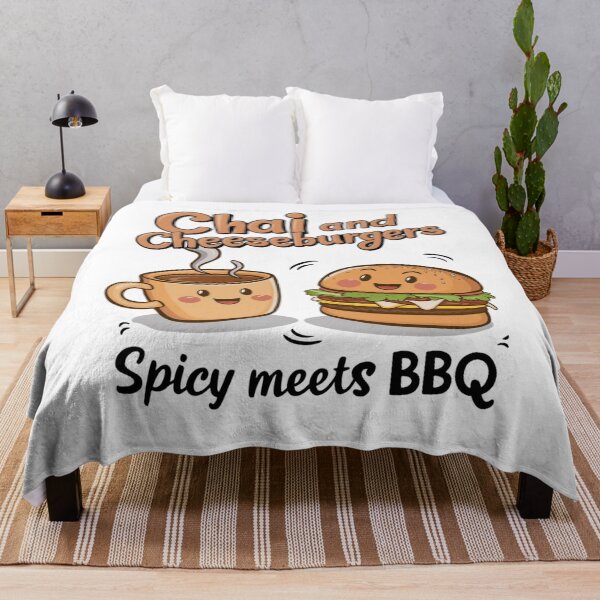 Item preview, Chai and Cheeseburgers: Spicy Meets BBQ Indian American designed and sold by BunBuntheDog-.