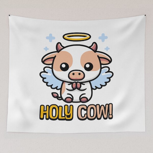 Item preview, Holy Cow! Cute Cow Pun designed and sold by PMCreative.