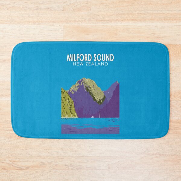 Item preview, Milford Sound New Zealand Travel Art Vintage designed and sold by KrisSidDesigns.