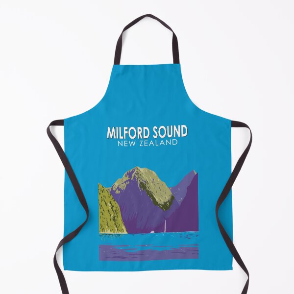 Item preview, Milford Sound New Zealand Travel Art Vintage designed and sold by KrisSidDesigns.