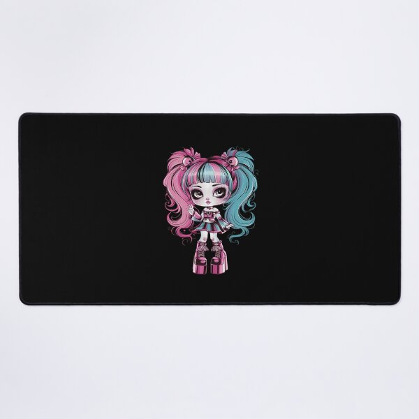 Item preview,  Pink and Blue Hair Anime Girl Wearing Platform Shoes designed and sold by macadolie.