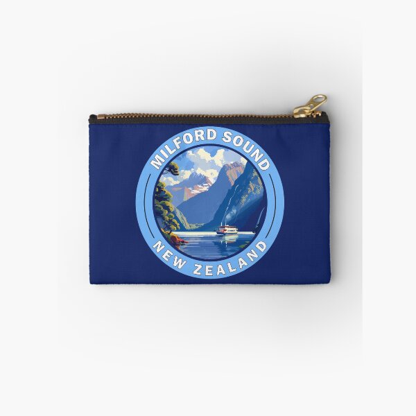 Item preview, Milford Sound New Zealand Fiordland Travel Art Badge designed and sold by KrisSidDesigns.
