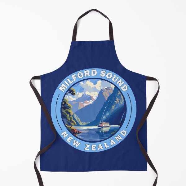 Item preview, Milford Sound New Zealand Fiordland Travel Art Badge designed and sold by KrisSidDesigns.